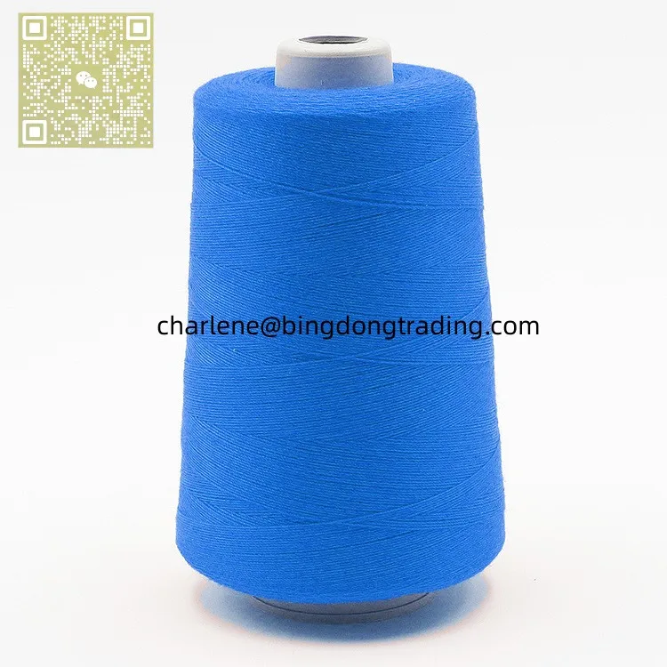 Sewing Thread 30/2 30/3 5000y/cone 100% Spun Polyester 100% Polyester Thread Color:320 Made in China Customize Color Dyed S/Z