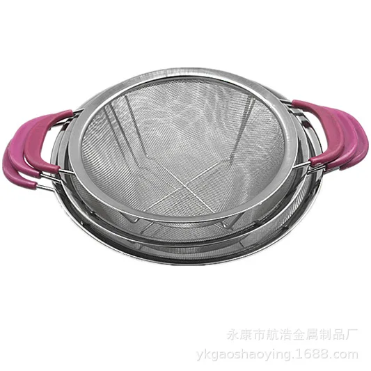 Fruit Vegetable Washing Draining Double Ears Stainless Steel Filter Kitchen Basket