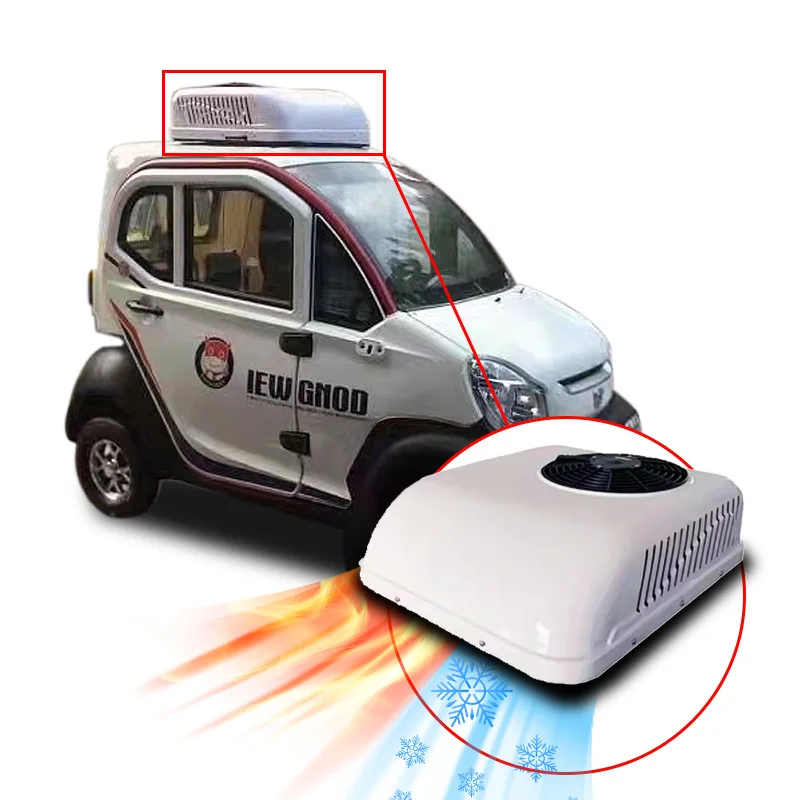 12 volt roof top air conditioner 12V/24V/48v parking cooler and heater integrated air conditioning systems for car/truck/van/rv