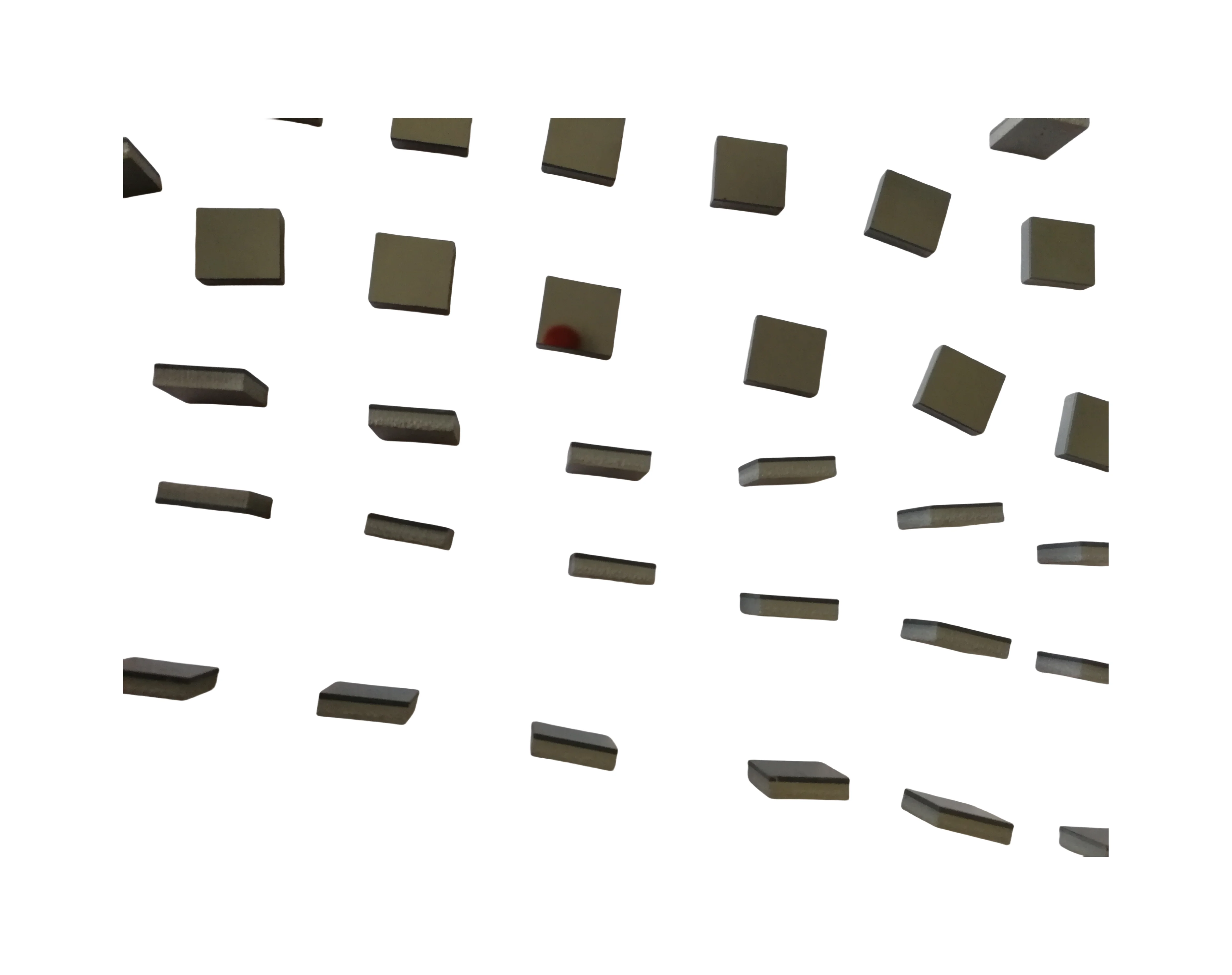 10*6*1.6mm square pcd strips for stone cutting triangle shape pcd tips for red granite stone cutting