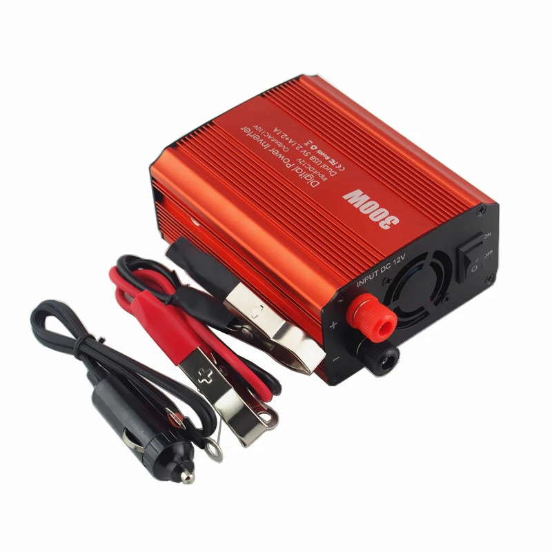 Инвертор 300 Вт 12 В переменного тока 220 В инвертор мощности инвертор немодулированного синусоидального сигнала