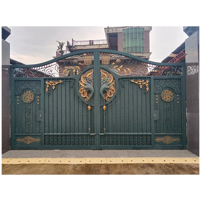 Suihe Outdoor Large Luxury Double Door Iron Gates Wrought Iron Gate Designs