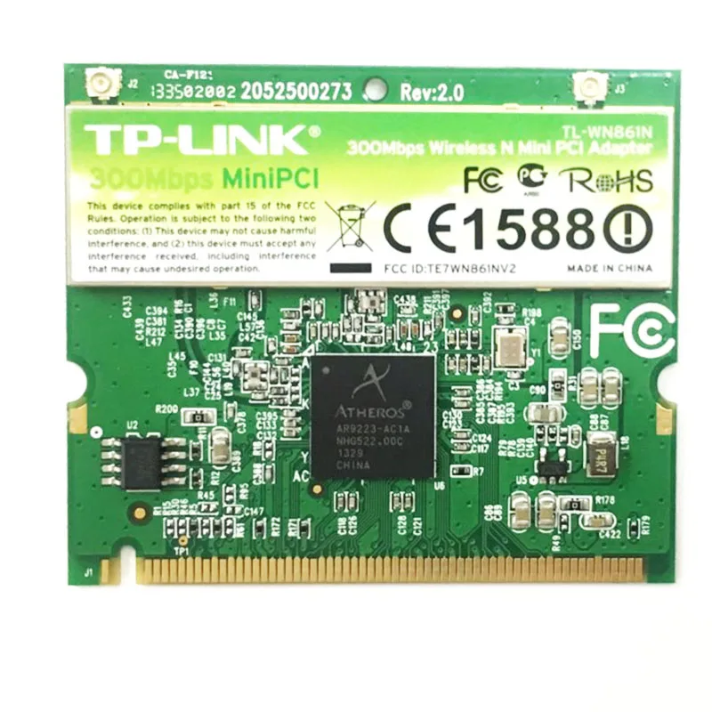 high power  Atheros AR9223 Mini PCI 300Mbps Wireless N WiFi Adapter Mini-PCI WLAN Card for Acer Asus Dell Toshiba
