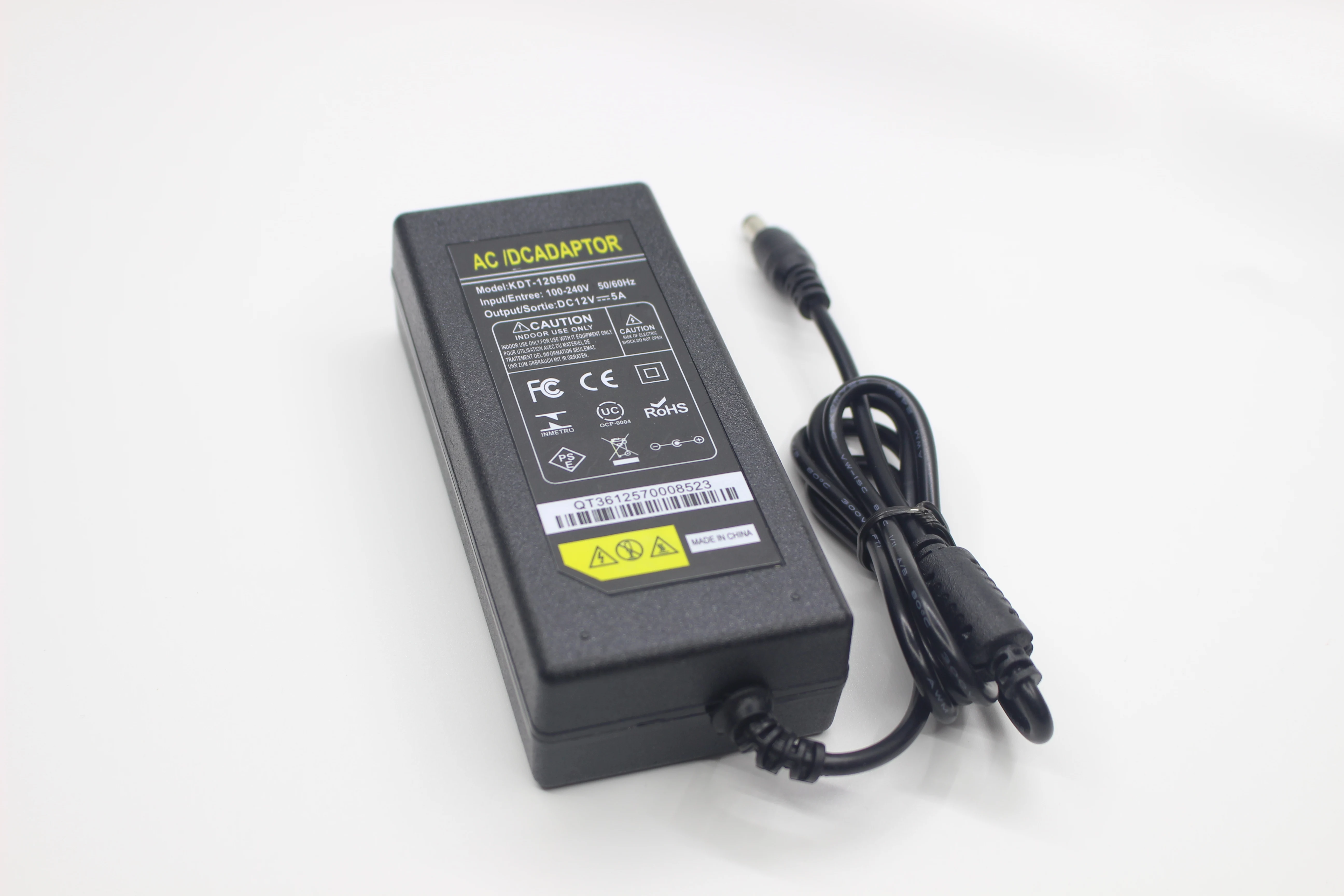 5 Amp 12 Volt Adapter Charger for LCD Screen 12V 5A 60W AC DC Power Supply DC Tip Barrel Jack Connector Universal Power Adapter