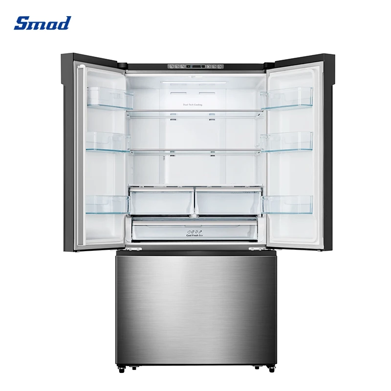 115V North America 3 Door Stainless Steel French-Door Refrigerator Fridge