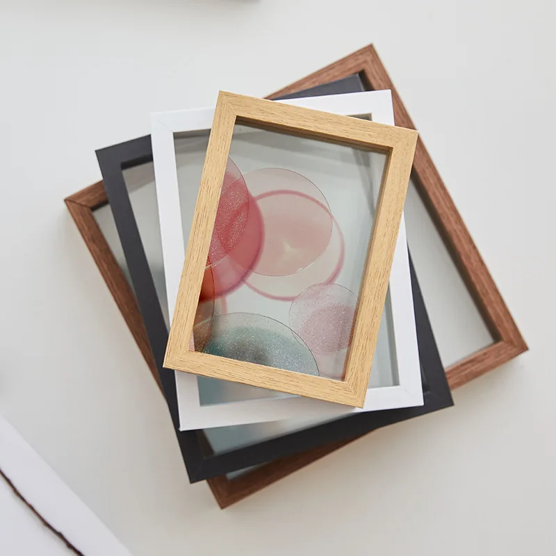 Wholesale New Arrival Unique Colorful Wood Picture Photo Frame Children Wooden Photo Frame