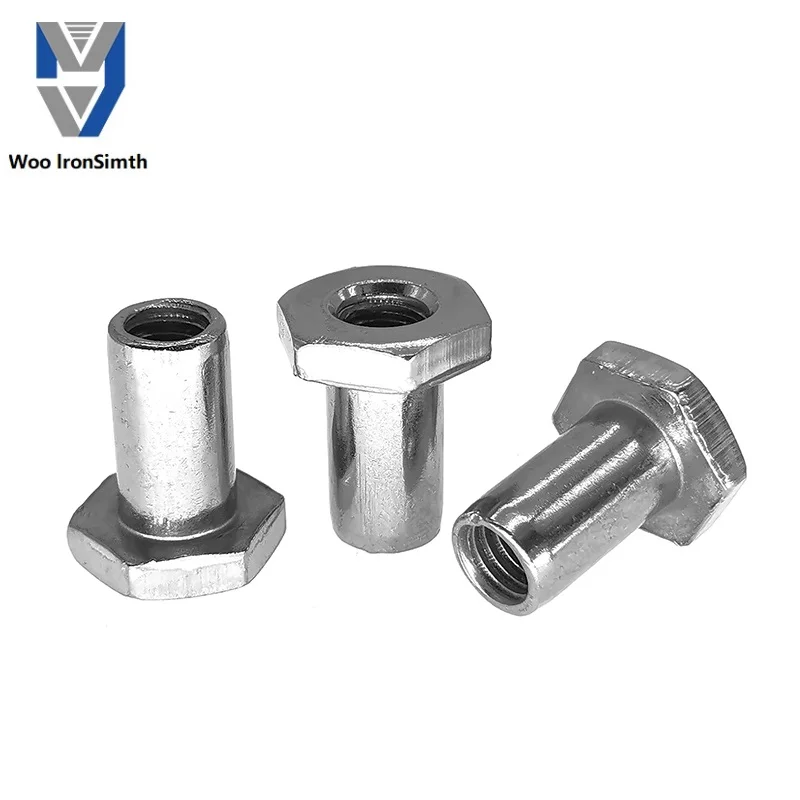 Manufacturer production polishing Stainless steel tubular nuts custom thread manufacturing Stainless steel tubular nuts