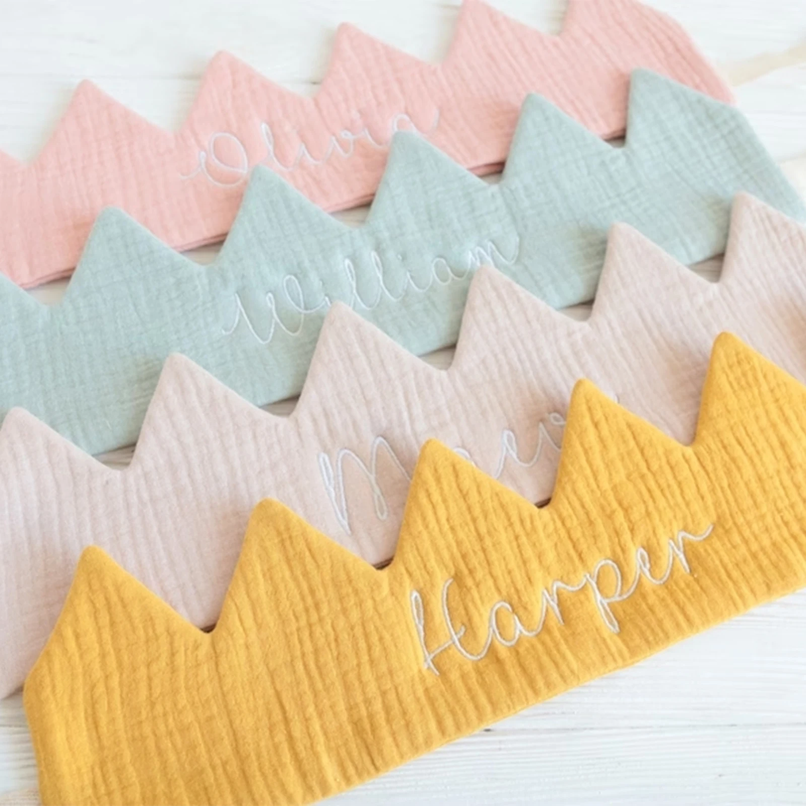 Wholesale Birthday Crown For Kids Monogram Happy Birthday Crown Cotton Birthday Crown