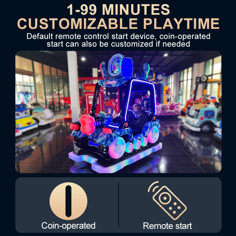Outdoor and Indoor Kids Game Machine Ride Electric Bumper Car Battery Powered by Kiddie Factory Manufacturer for Amusement Park
