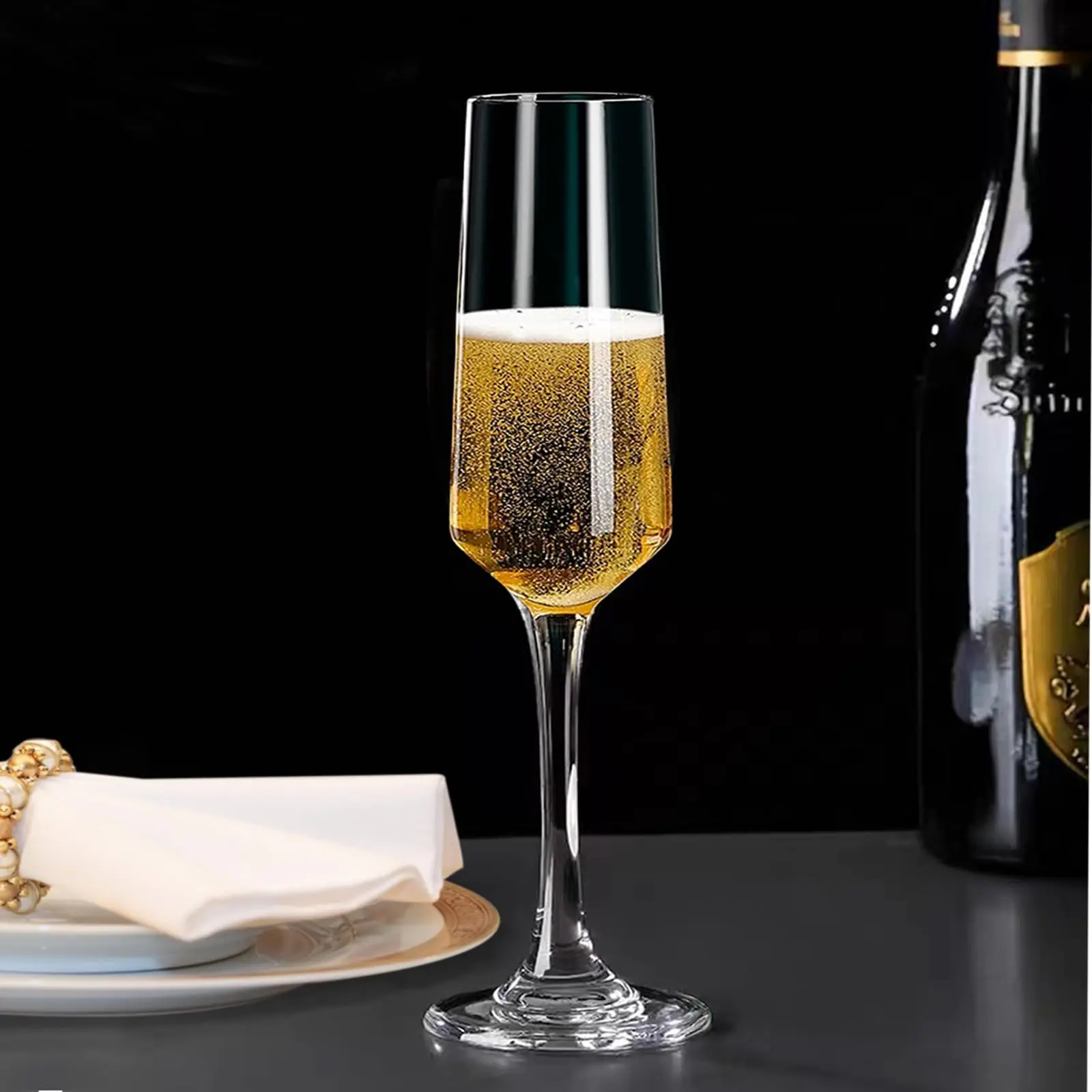 Mr. & Mrs. Champagne Flute Set His and Hers Wedding Day Toasting Glasses Tall Wine Glasses Bridal Shower Gift Idea