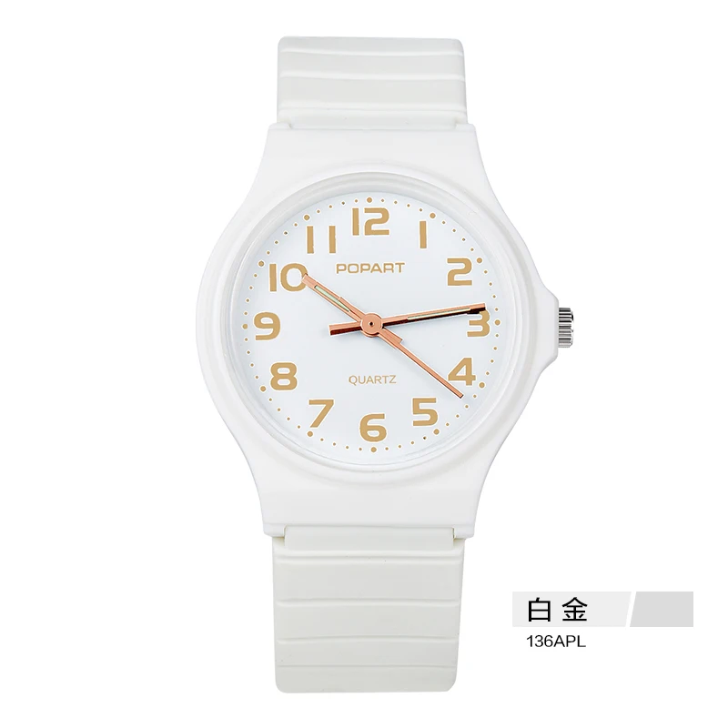 
Factory make cheap plastic silicone rubber analog watch custom logo watches 