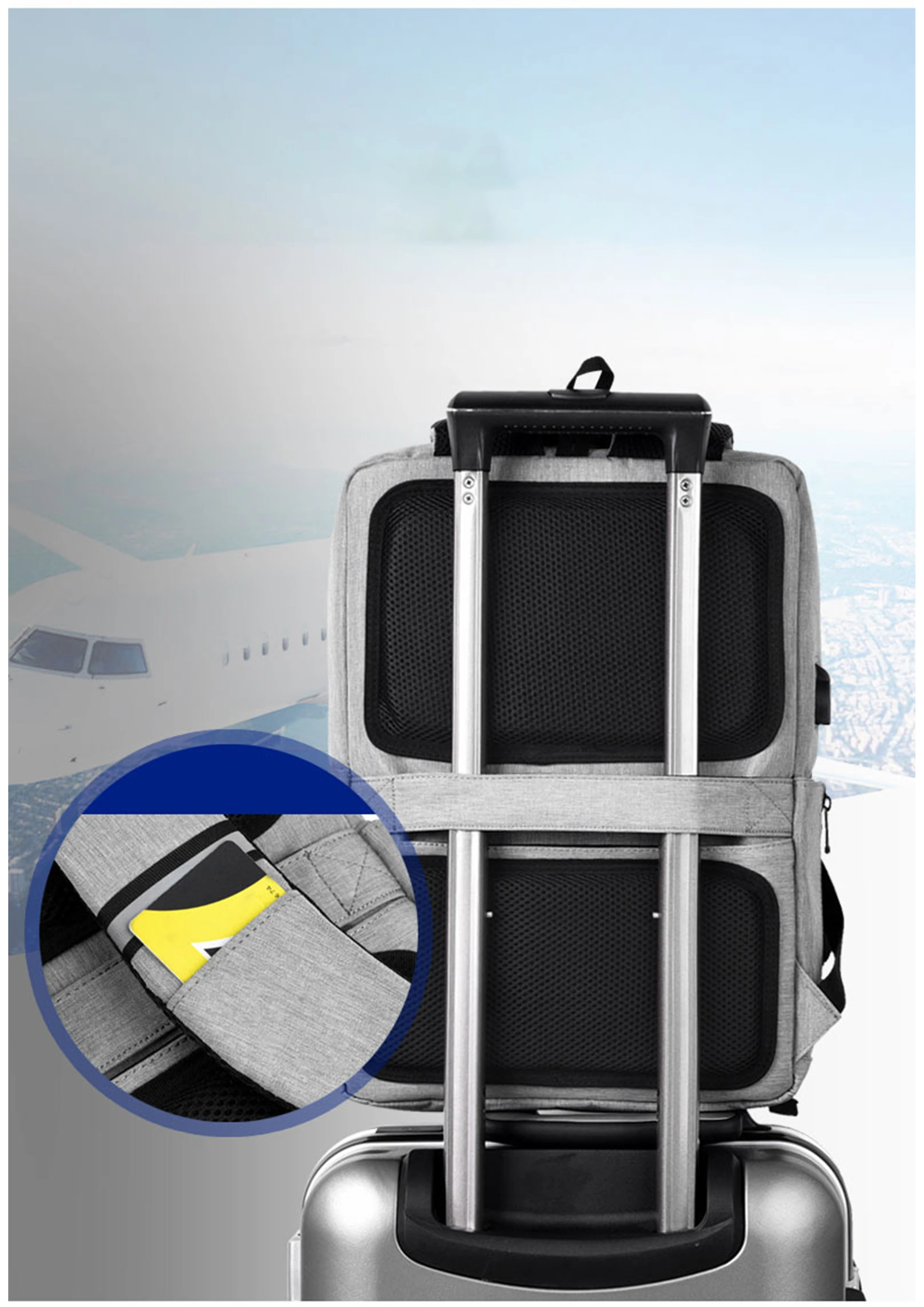 Recycled Unisex portable school backpack laptop other backpack with different color