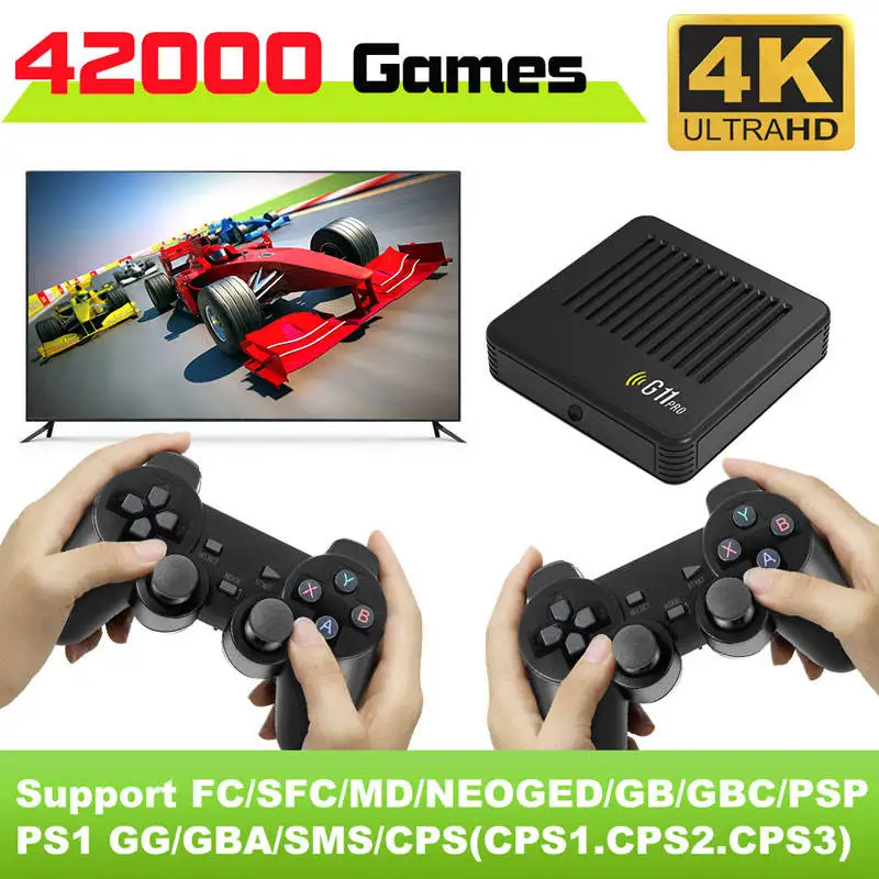 Лидер продаж 2023 консоль для видеоигр G11 pro 4k в ретро стиле 30000 42000 60000 игр встроенный двухдиапазонный Wi-Fi