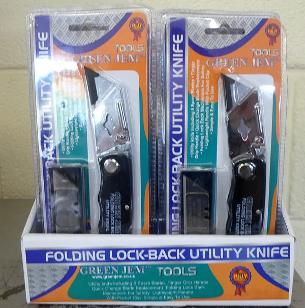 folding plastic handle paper round knife cutter