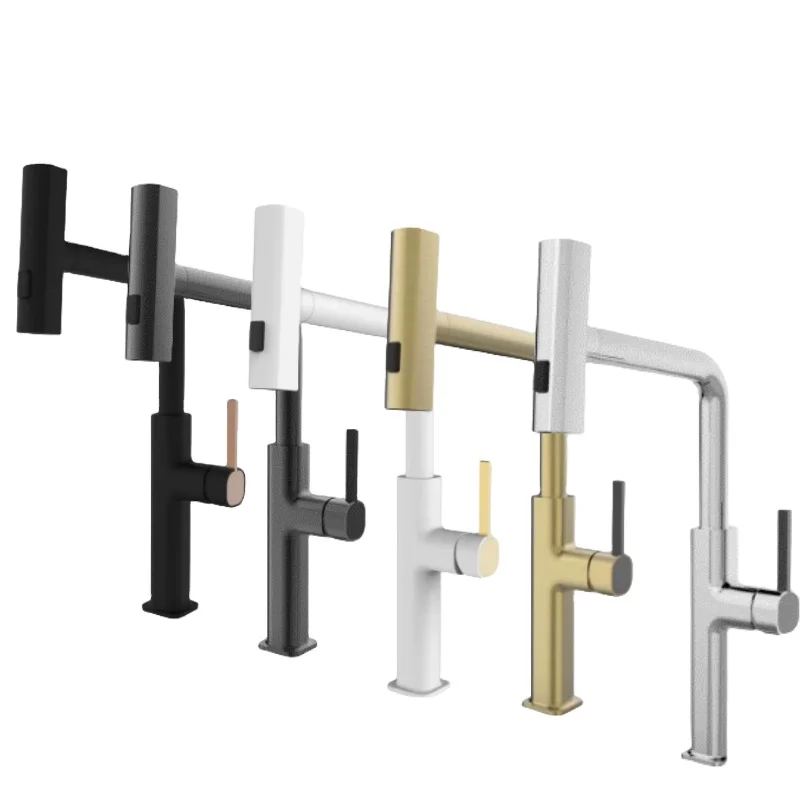 Ares Idealex Hot seller griferia cocina gold pull out smart touch  waterfall kitchen taps sink faucets mixer