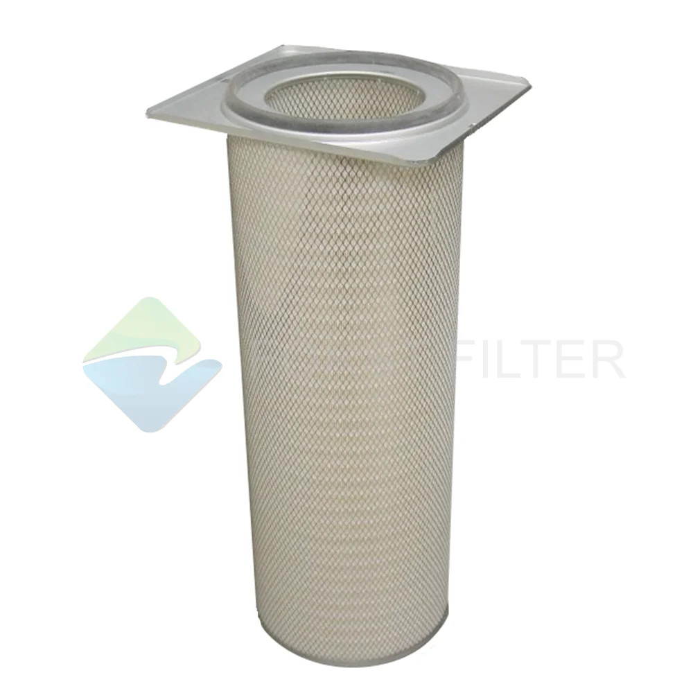 Industrial square chuck polyester high efficiency dust filter cartridge