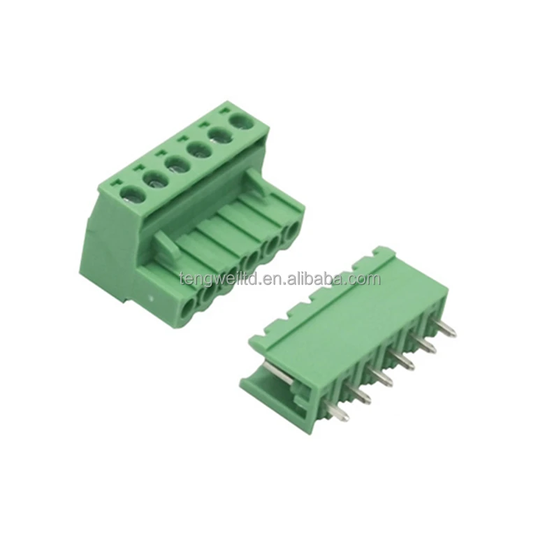 Pluggable terminal blocks 2 pin 5.0/5.08mm 2EDGK Female sockets Plug 2EDGV Male pins Header KF2EDG/H2EDG