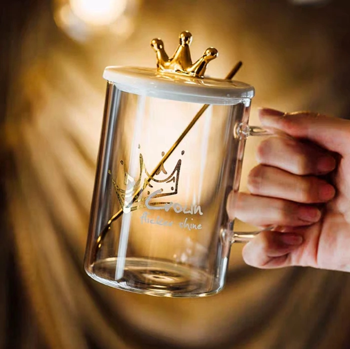 Красивая кружка для воды и молока со смесителем керамической крышкой