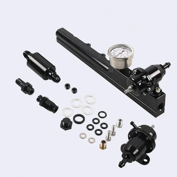 Fuel Pressure Regulator Gauge & Fuel Rail For B16 B18 B20 Si LS GSR B-Series FPR FR