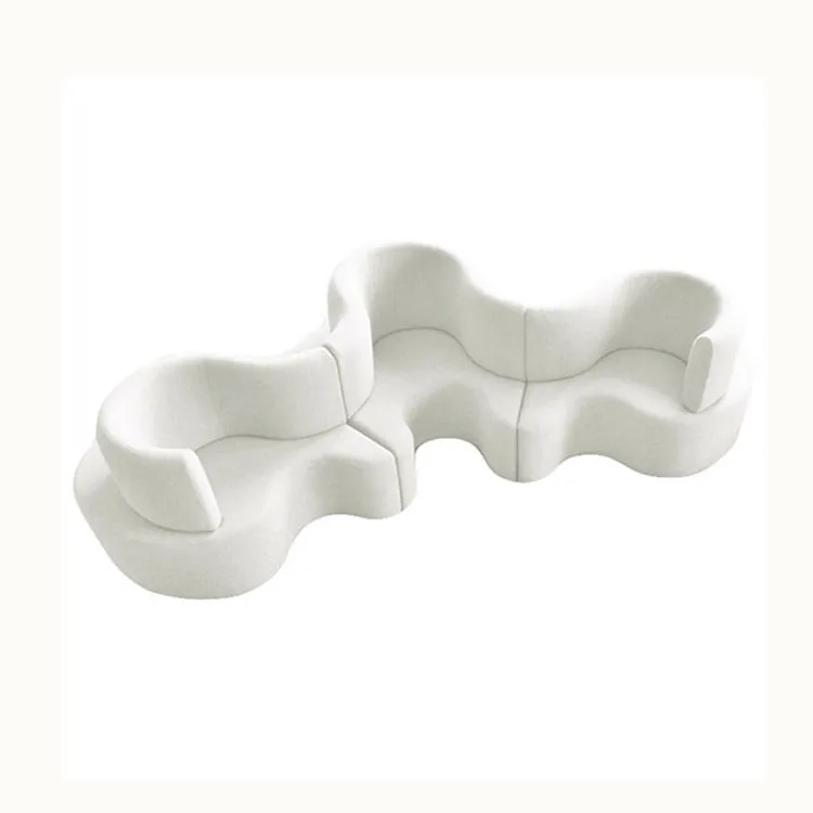 Made from SinoFur Newest design serpentine modular sectional sofa
