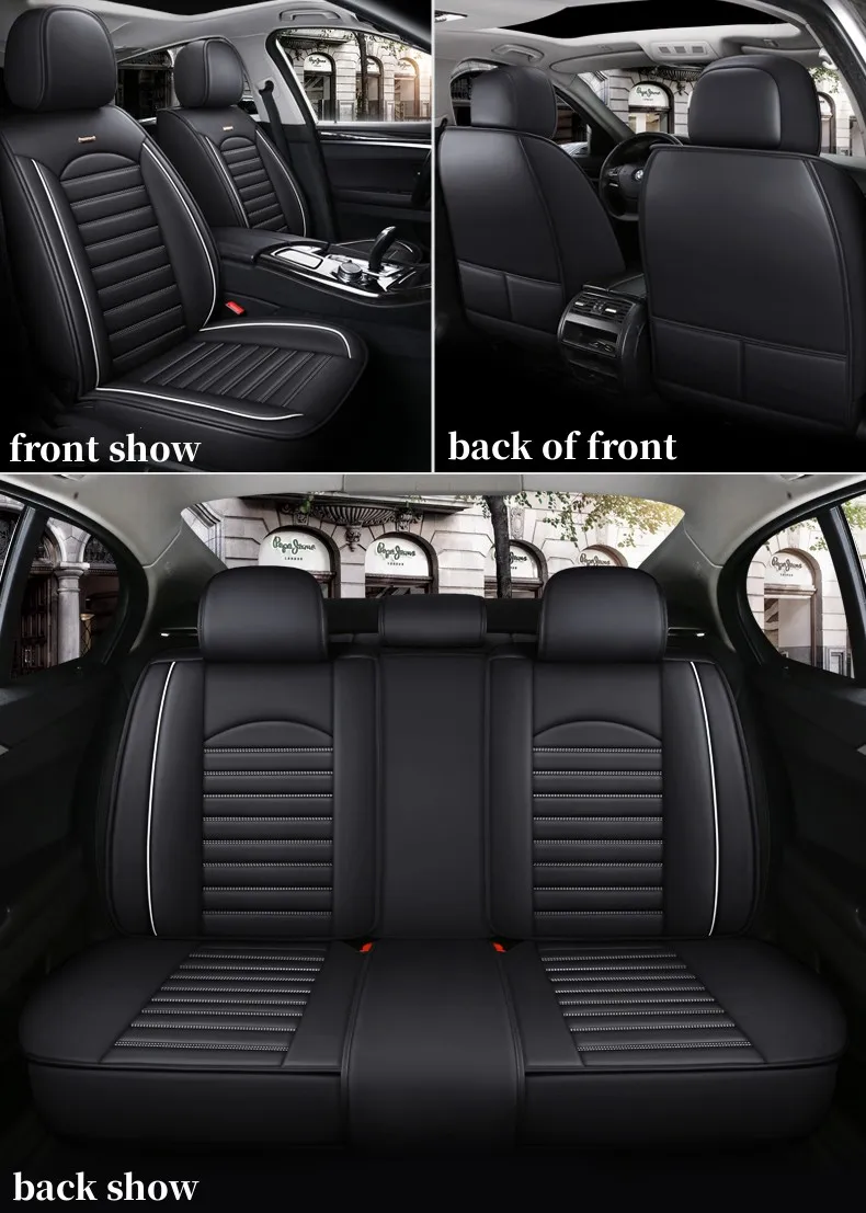 Factory Wholesale High Quality Pu Leather Car Seat Cover Pu Leather Universal Cushion 5-seater Full Set Car Seat Protector