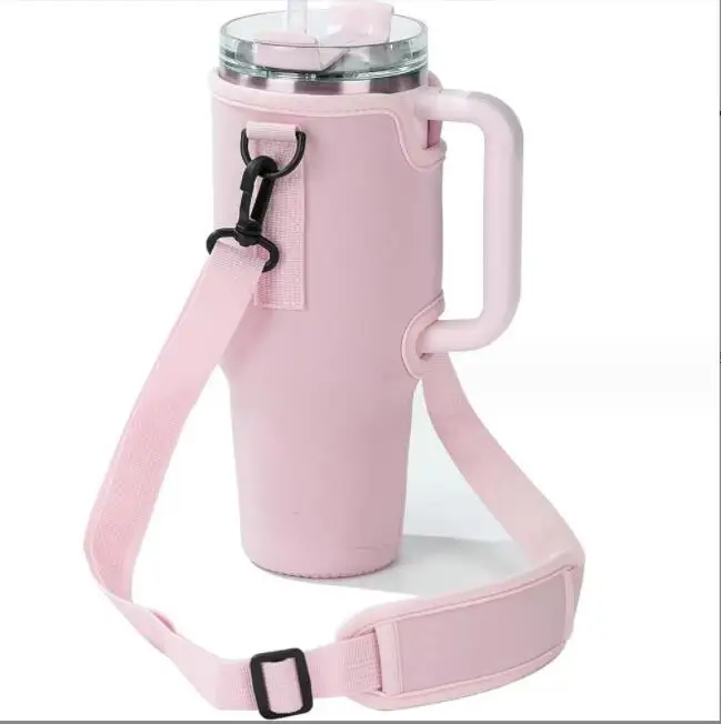 Neoprene Water Bottle Insulator Carrier Bags Sleeve 40oz Tumbler Cup Bag With Strap