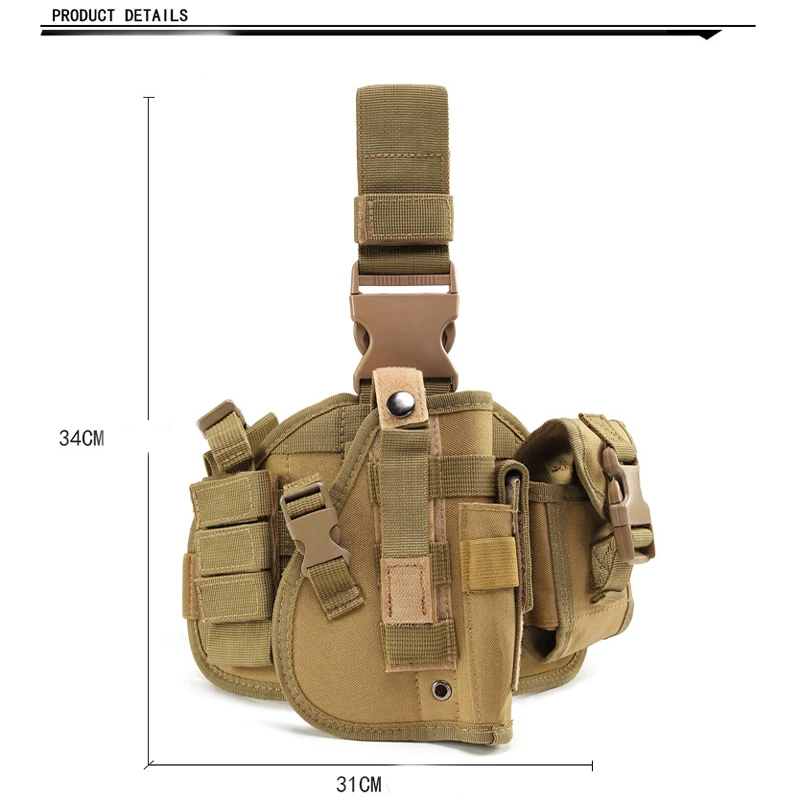 New Black Hawk Column Outdoor Camouflage Oxford Waterproof Multifunctional Tactical Waist pack Paddle Molle Buttstock Shell