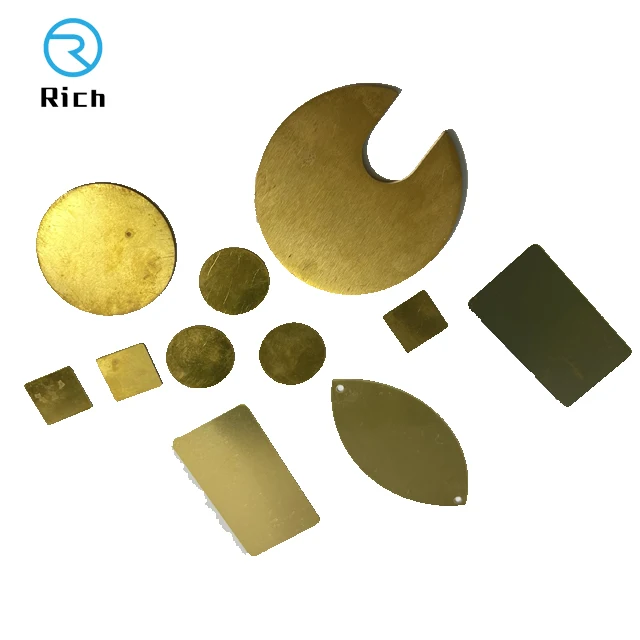 Custom Laser Cut  Thin Thick Brass Blanks Brass Disc Laser Cut  Round Square Brass Plate