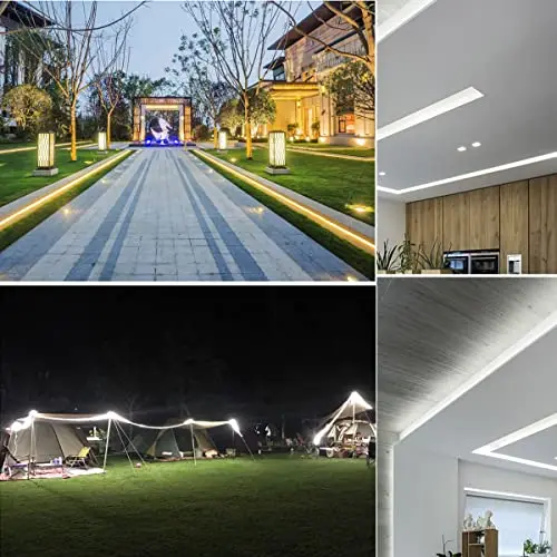 Super Bright 3-Row LED Strip Lights 2835 264 LEDs/m Flexible led strip 110V-130V Waterproof IP66 for Home Garden Outdoor Use