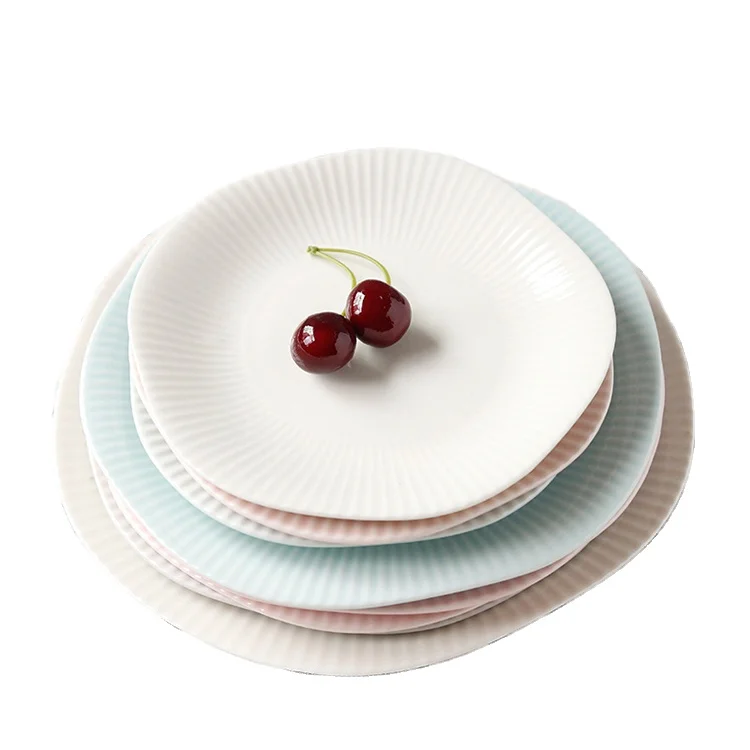 Bone china ceramic fruit tableware plates chargers plate for household dishes plate
