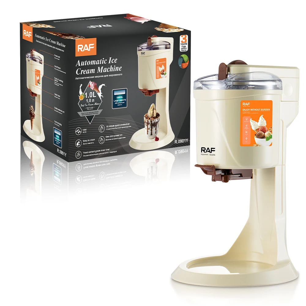 RAF R.0901 Hot Selling Automatic Ice Cream Machine Easy to Clean One Click Power on Ice Cream Machine