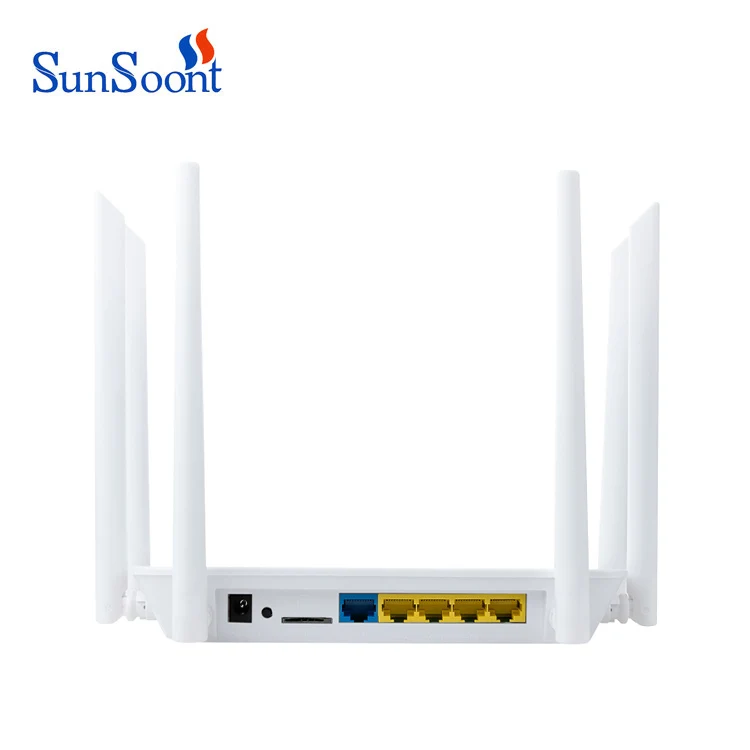 
2.4G 5.8G WiFi Router 1200Mbps Wireless Router with Sim Card Slot 6 Antennas Long Range 4G Router 