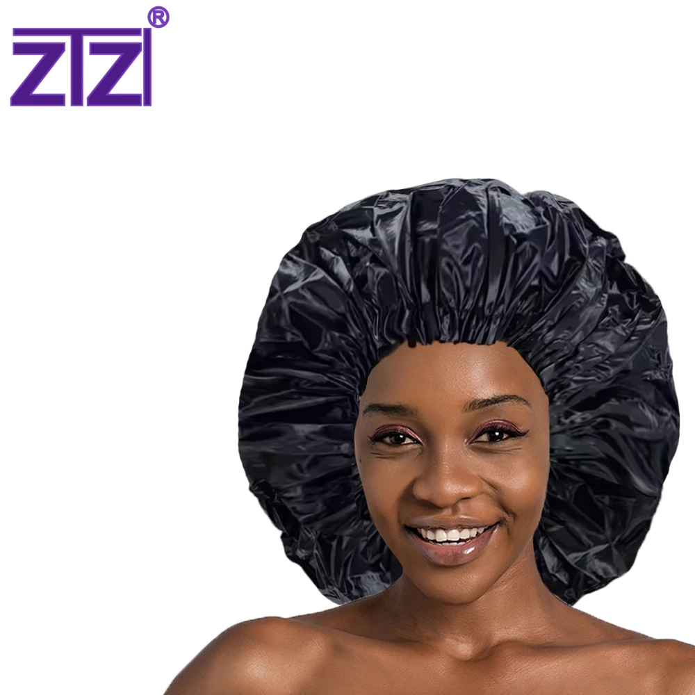 ZTZI Wholesale  Shower Caps For Women Waterproof Reusable Shower Hat
