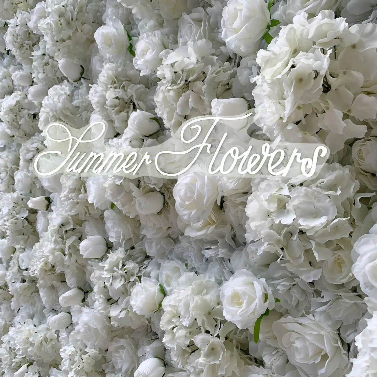 Wholesale Floral Walls Flowerwall Backdrop Artificial Silk Rose Flower Wall Panels For Baby Shower Wedding Deco