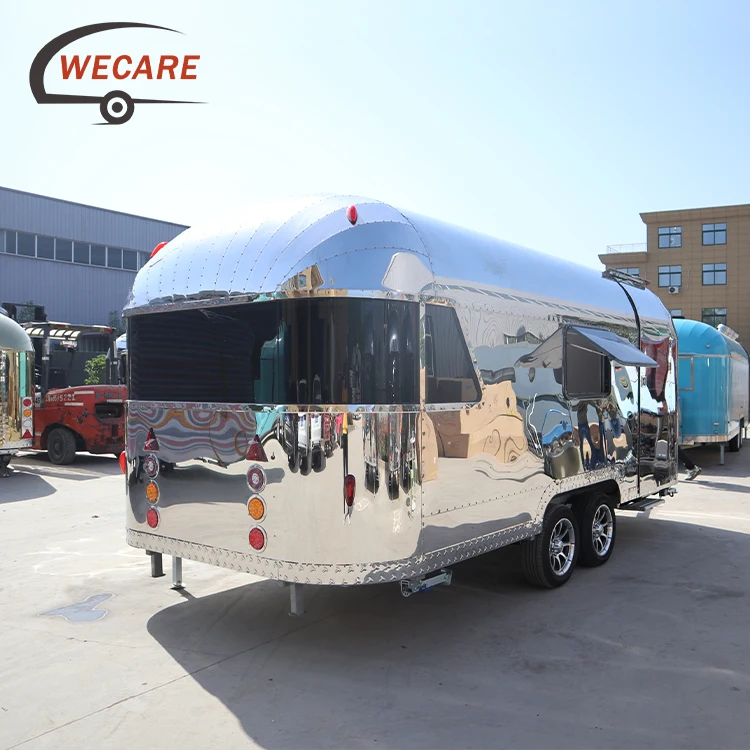 Custom large multifunctional airstream caravan camper trailer with toilet luxury campers van motorhomes rv for sale