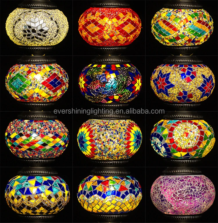 Evershining HOT SALE 5 Ball Vintage Pendant Light Turkish Istanbul Mosaic Hanging Lamp