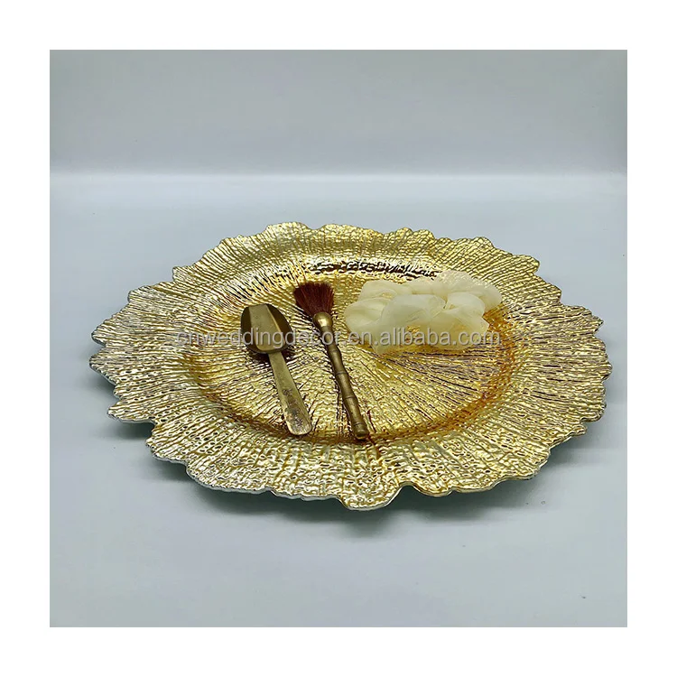 High Quality Blue Charger Plate Dinner Service Wedding Tableware Dinnerware Charger Plates