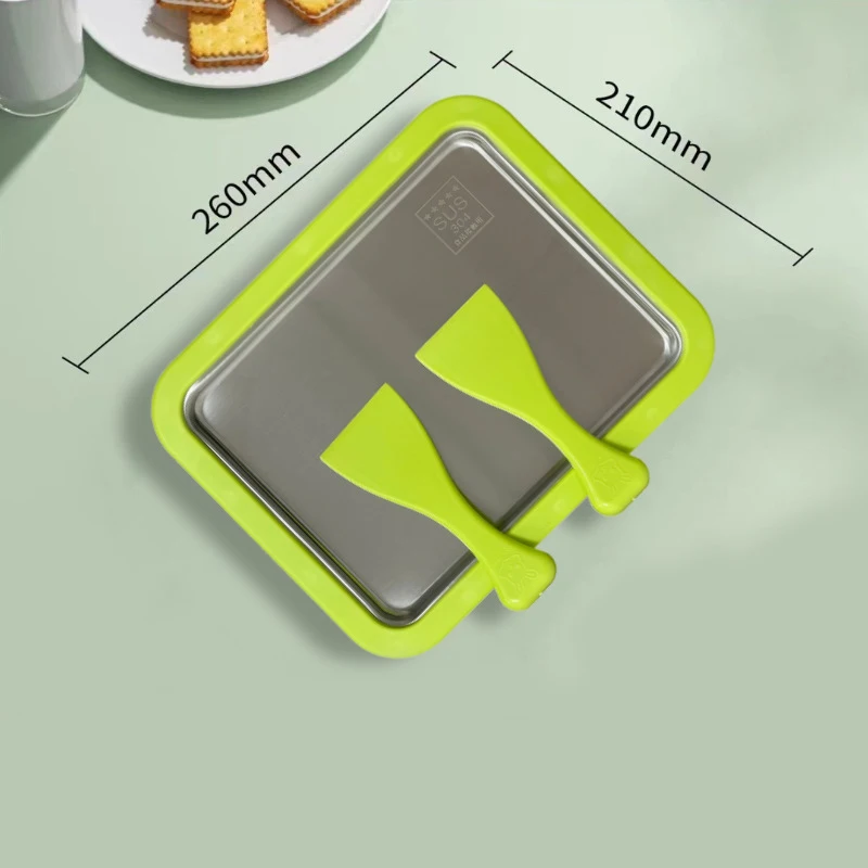 Household fried yogurt machine summer mini fried ice tray small homemade DIY snacks 304 stainless steel fried yogurt tray