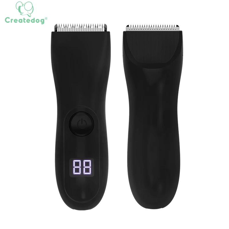 Waterproof Hair Shaver Professional pritech Hair Clippers lcd display Cordless Electric Mini Men Pubic Body Hair Trimmer