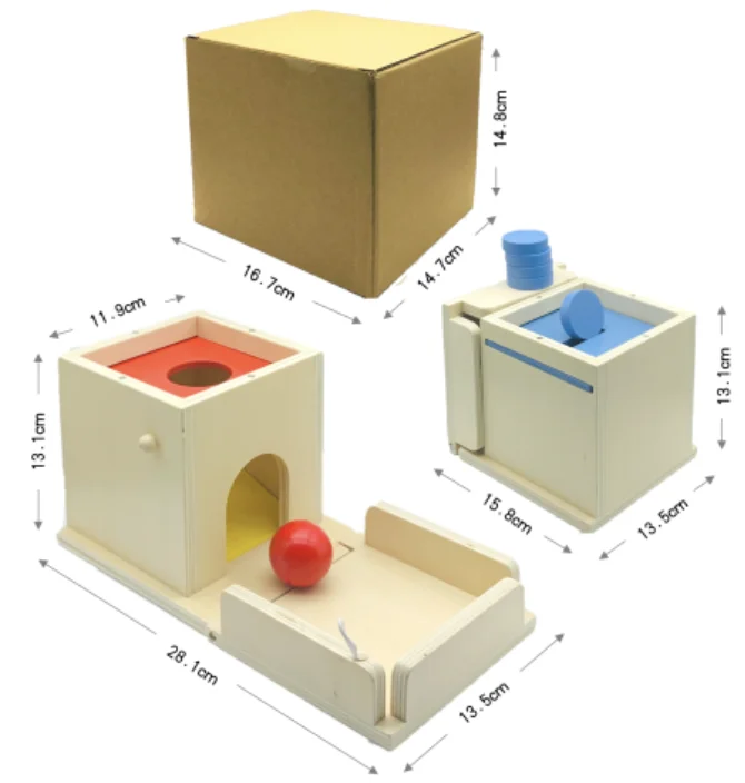 Carrot Harvest Object Permanence Coin Tissue Box Wooden Toy Baby 4 for 1 Montessori Educational Toy Fine Motor Skills