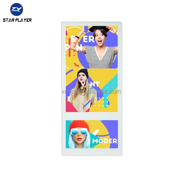 18.5+10.1inch dual screen android media cms digitale signage software beschilderung advertising elevator lcd display