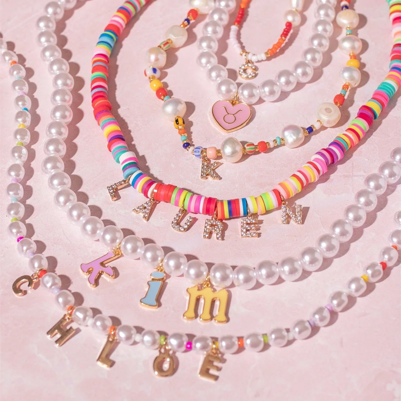 DUOYING Custom Enamel Name Necklace Stainless Steel Girls Jewelry Gold Plated Personalized Colorful Enamel Letter Necklace