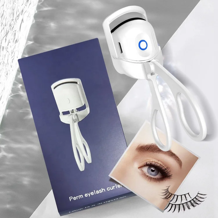 Rechargeable mini eye lashes natural lifting tool girls cute makeup tools electric heated eyelash curler