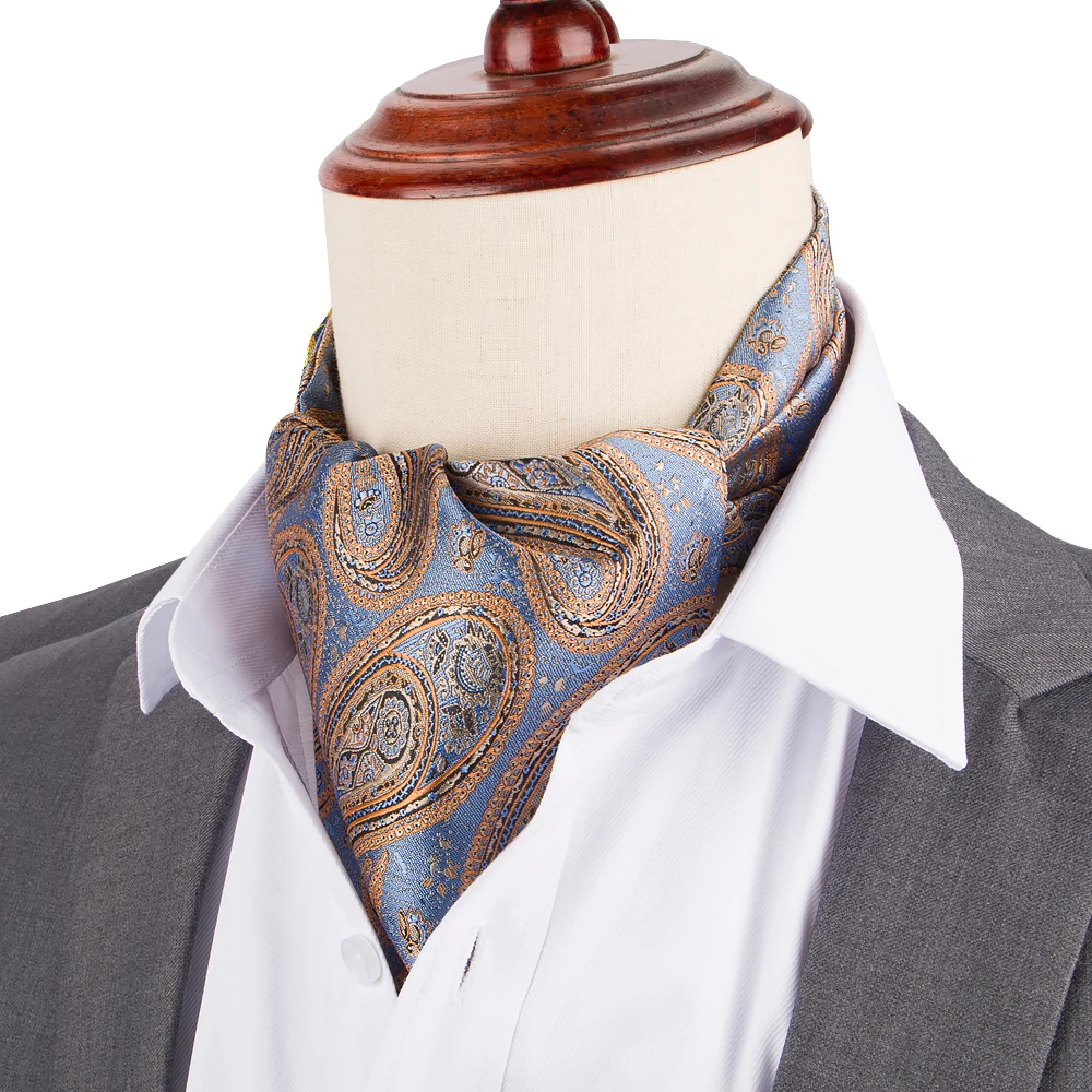 Оптовая продажа мужских органических галстуков Zecheng ручной работы, тканые шелковые галстуки Ascot