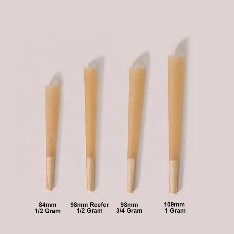 King size natural customized pre rolled king size paper cones for hemp papers smoking
