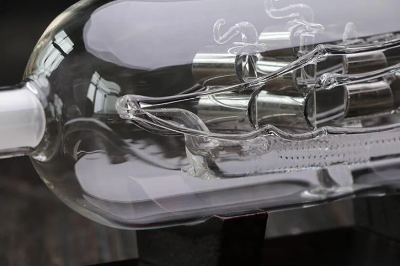 Sailing Vessel Floating Bottle Gift Blown Handcraft Glass Creative Business Art & Collectible Ship in Bottle