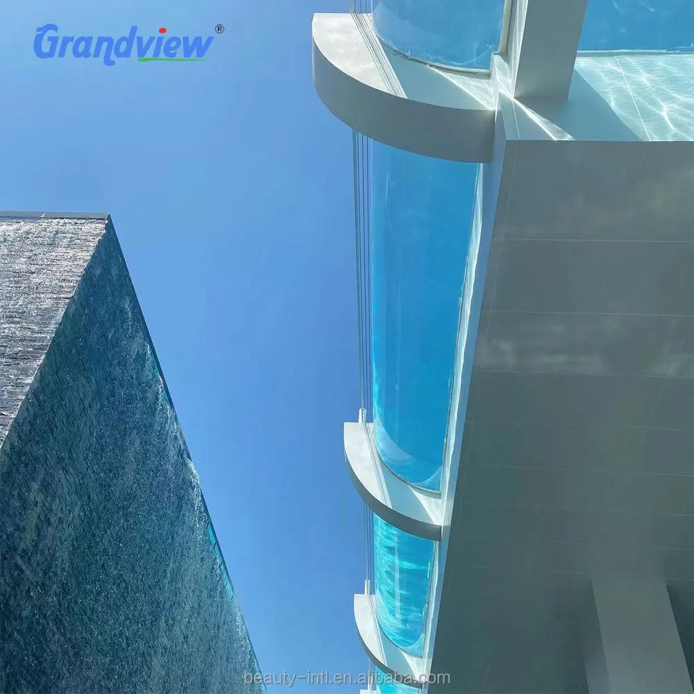 clear fiberglass acrylic plexi glass adult inground swimming pool acrylic