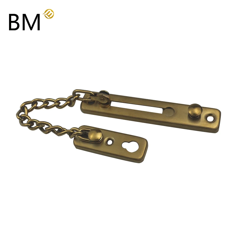Durable Stainless steel 304 Brushed gold color door chain