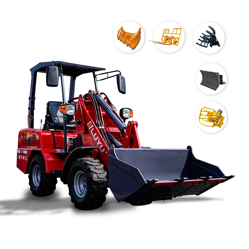 Discount Price 600 800 kg compact mini Small Wheel Front Loader for sale 906 908