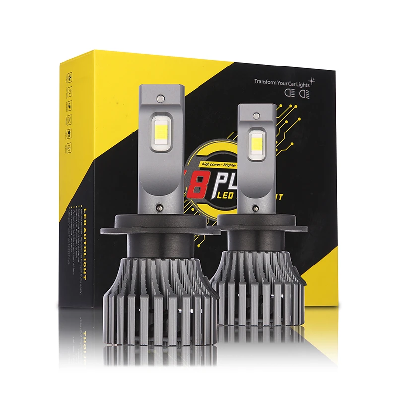 Easy Installation 9-16V IP67 LED Bulb 3570 csp led chips 6000k 6000LM H1 h4 H7 H11 9005 9012 Car LED Headlight for honda accord